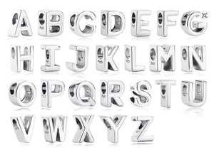 Charms Anhänger Silber 925 für alle Armbänder Buchstaben A B C Alphabet Dame - Bild 1 von 27