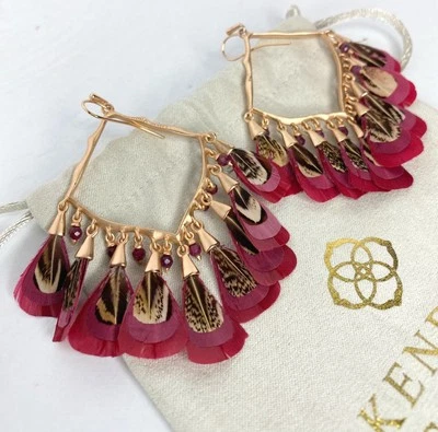 Kendra Scott RAVEN Rosegood Tone Feather Drop Earring  - Image 1 of 4