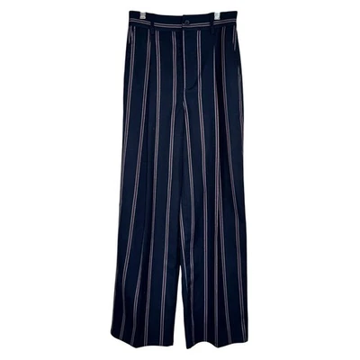 Pantalones rectos a rayas de tiro alto pequeños Urban Outfitters Foto 1 de 4