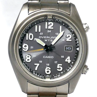 CASIO OVERLAND Field Watch OVW-100TDJ 2006 Black Titanium Backlight Solar Power - image 1 of 4