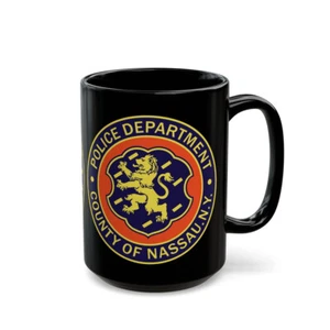 NCPD Departamento de Policía Condado de Nassau Long Island Nueva York NY Taza Negra (11oz - Imagen 1 de 12