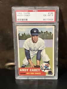 1953 Topps Andy Carey #188 PSA 6 Rookie RC