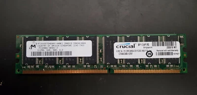 Crucial CT6464Z40B.16TKY (512MB DDR PC3200U 400MHz DIMM 184-pin) 16C RAM Module - Image 1 of 2