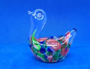 Millifiorni Murano Glass Multicolor Duck Vintage Collectible - Picture 1 of 7