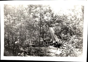 VTG 5 ct Photo Lot Airplane Crash Disaster Wreck Forest Tree - 5 Plane pictures - Picture 1 of 5