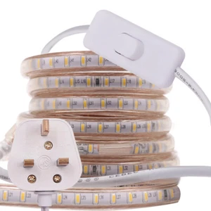 1m-25m LED Strip 220V 240V 3014 SMD Waterproof IP67 Tape Lights Rope Mains Plug - Picture 1 of 15