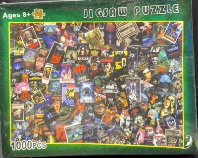 HORROR Scary Movie Poster Collage Jigsaw Puzzle 1000 Piece 20" x 28" - Image 1 of 4