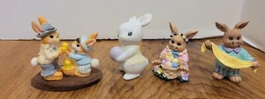 4 Sellos de decoración de Pascua mini conejo de colección 2 1/2"" - Imagen 1 de 5