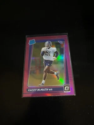 Racey McMath 2021 Donruss Optic Pink Prizm RC Preview Titans P-316 PWE - Image 1 of 2