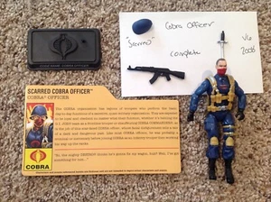 2008 Hasbro GI Joe Cobra Officer (v6) "scarred" series 24 loose & complete - Picture 1 of 2
