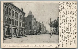 ANTIGUA POSTAL LA GROSSE WI ONE-0-FIVE NORTH THIRD STREET - Imagen 1 de 2