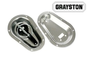 Grayston Recessed Bonnet Pin Plates GE515S Silver Alloy Race Rally Motorsport - Picture 1 of 4