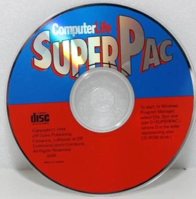 COMPUTER LIFE SUPER PACK SUPERPAC PAC PC CD-ROM VINTAGE SOFTWARE 1994 ZIFF DAVIS - Image 1 of 2