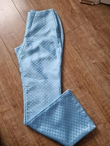 Asos Design Womens Blue Patter Trousers Uk Size 10 New - Picture 1 of 7