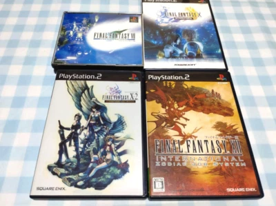 Lot 4 Final Fantasy 7 X X-2 XII International Zodiac set PS2 Japan Tested - Image 1 of 3