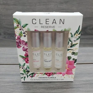 CLEAN Reserve Rollerball favorite florals Trio 3 x 0.17 oz/ 5 mL New in Open Box - Picture 1 of 4