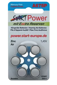 60 Hörgerätebatterien für CI Cochlear Implantat Typ A675P PR44P 1.4V 550mAh - Bild 1 von 4
