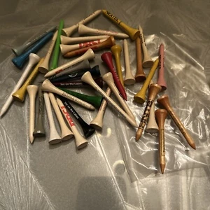 38 Different Advertising, Golf, Wooden TEES Businesses, Products, Dates - Picture 1 of 1