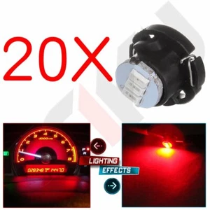 20XT5/T4.7 Neo Wedge Led Red 12V Bulbs For A/C Heater Climate Control Light Lamp - Picture 1 of 5