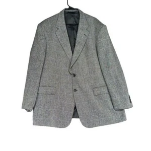 Evan Picone Men’s 48L Gray Blazer Jacket Wool Linen Blend Vintage Preppy Office - Picture 1 of 16