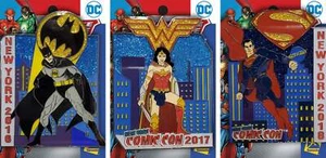 Paquete de 3 prendedores de DC Comics Batman, Wonder Woman, Superman NYCC Show - Imagen 1 de 4