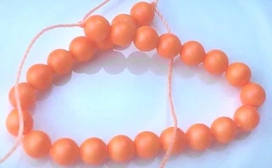 Swarovski Elements Crystal Beads Pearl Size 4.00 mm " Neon Orange " 25 Beads - Picture 1 of 1