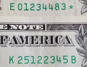 Chunky Ladder 6 position 5 digits Chunky Ladder Note (LOT OF 2) $1 Bill - Picture 1 of 3
