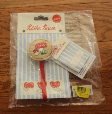 Kathe Kruse MUSHROOM baby Pacifier Holder Clip - Image 1 of 3