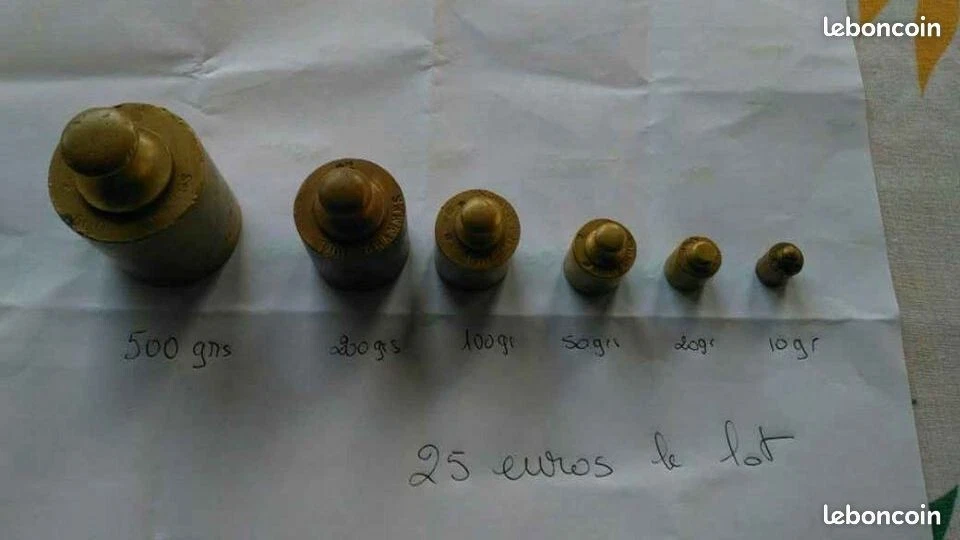 poids en laiton pour ancienne balance - Photo 1/1