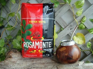 Yerba Mate Rosamonte 1Kg - 2,2 Libbre, Dall'Argentina + Lampadina di Paglia di Zucca Mate - Foto 1 di 11