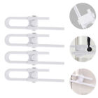 White Baby Cabinet Locks - Set of 4 for Child Safety