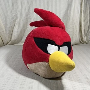 RARE HTF 2012 JUMBO Angry Birds Red Space Plush Large Black Pointy Eyes 12" Q2 - Picture 1 of 9