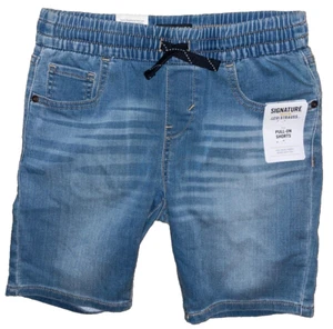 Signature Gold Levi Strauss & Co Boys Pull On Denim Shorts Elastic Waist SZ M - Picture 1 of 2
