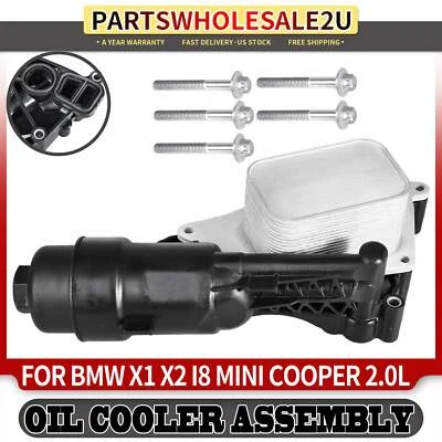 Engine Oil Cooler Filter Housing Assembly for BMW i8 X1 Mini Cooper 11428585235 - Image 1 of 4