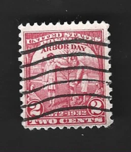 Scott# 717 2c ARBOR DAY ISSUE with machine cancel - (A-2) - Picture 1 of 2