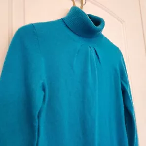 Beth Bowley Cashmere Turtleneck sweater, Med., Turquoise blue, Turtleneck - Picture 1 of 8