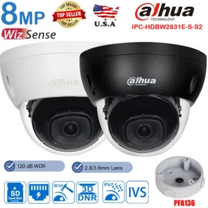Dahua 4K 8MP Starlight IPC-HDBW2831E-S-S2 IP Dome Camera IR WDR PoE 2.8/3.6mm - Picture 1 of 11