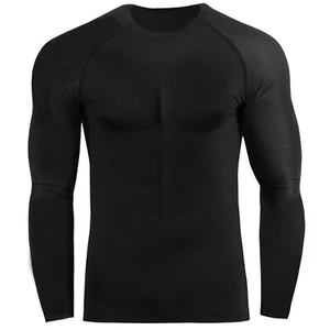 KOYES Compression Rash Guard – Long Sleeve BJJ No-Gi MMA Grappling Shirt for Men - Picture 1 of 70