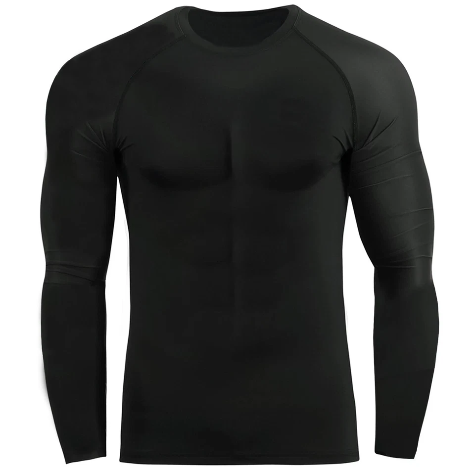 KOYES Compression Rash Guard – Long Sleeve BJJ No-Gi MMA Grappling Shirt for Men - Image 1 of 4
