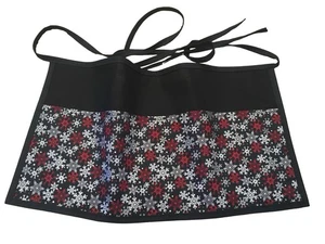 Navidad, Copos de Nieve, Servidor de Vacaciones Camarera Cintura Delantal 3 Bolsillos Restaurante - Imagen 1 de 4