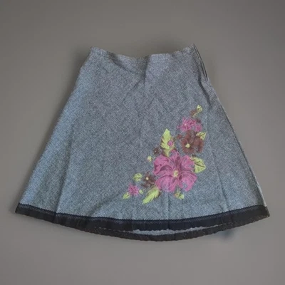 Falda De Colección 579 Y2K Tweed Floral Hasta la Rodilla Grunge Nerdcore EE. UU. M ENVÍO GRATIS Foto 1 de 4