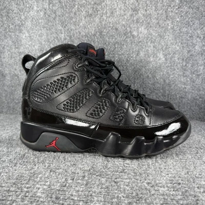 Jordan 9 Retro Bred Mens Size 8.5 Black Patent Leather Athletic Sneakers - Image 1 of 4