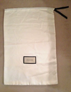GUCCI DUST BAG TRAVEL HANDBAG SHOES JEWELRY, 17.5"H x 11.5"W, BLACK & WHITE, NEW - Picture 1 of 9