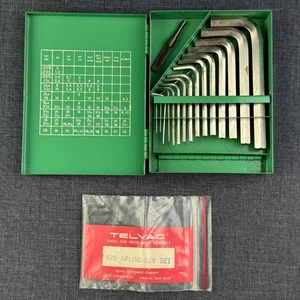 Vintage Allen Head No 668 Hex Key Set Kit w/ Metal Case Complete + Extras 27 pcs - Picture 1 of 16