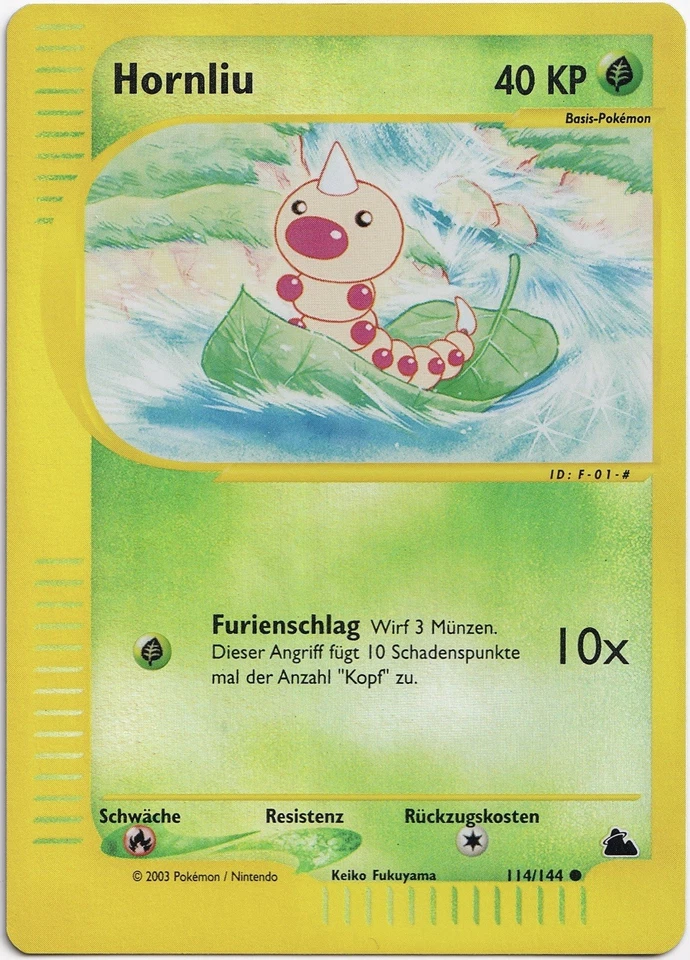 Pokémon Hornliu Reverse Holo Rare Skyridge 114/144 NM Deutsch - Bild 1 von 1