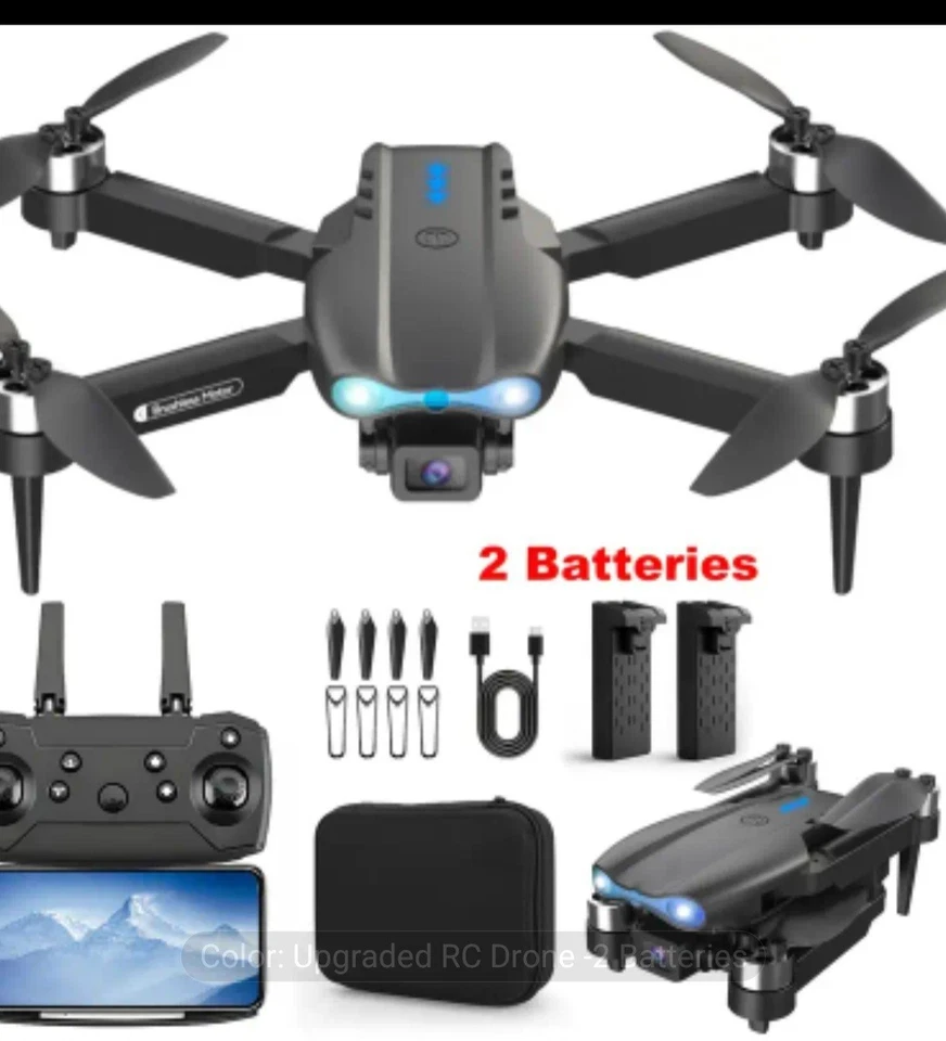 Радиоуправляемый складной дрон с двойной камерой, бесщеточные двигатели оптическое позиционирование потока Wi-Fi - Изображение 1 из 1