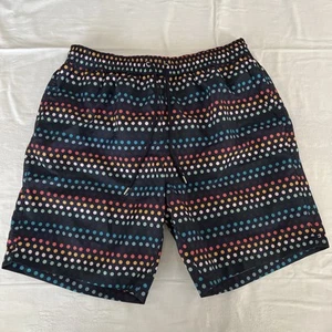 NUEVO CON ETIQUETAS PS PAUL SMITH Traje de baño para hombre Azul marino Estampado de lunares Pantalones cortos de natación S forrados - Imagen 1 de 10