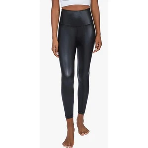90 Degree Reflex Super High Waist Faux Leather Fleece Lined Leggings Small Black - Picture 1 of 10