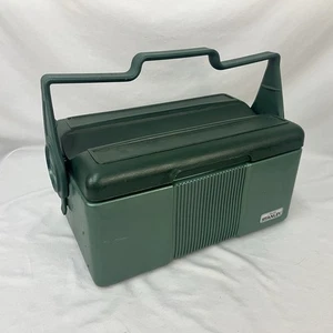 VINTAGE ALADDIN STANLEY GREEN INSULATED LUNCHBOX COOLER NO THERMOS 37210 6/90 - Picture 1 of 11
