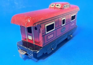 Litografía vintage.  Vagón de tren Marx escala O New York Central Lines Caboose #556 - Imagen 1 de 17